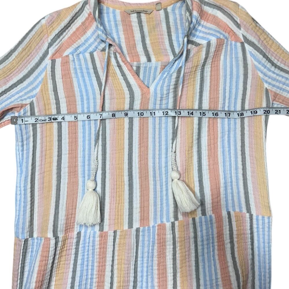Soft Surroundings Laguna Crinkle Gauze Midi Dress - Size M - Picture 4 of 5
